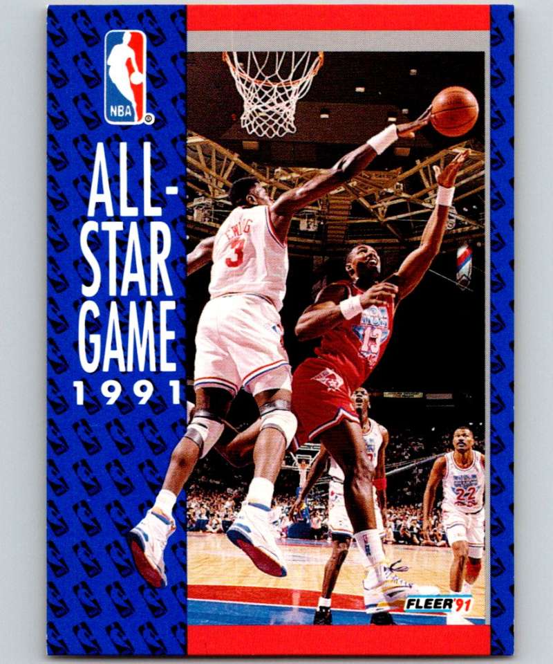 1991-92 Fleer #236 Patrick Ewing/Karl Malone AS NBA Basketball Image 1