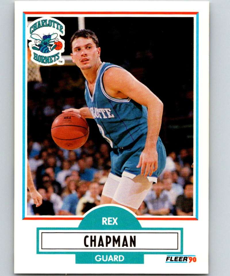 1990-91 Fleer #17 Rex Chapman Hornets NBA Basketball Image 1