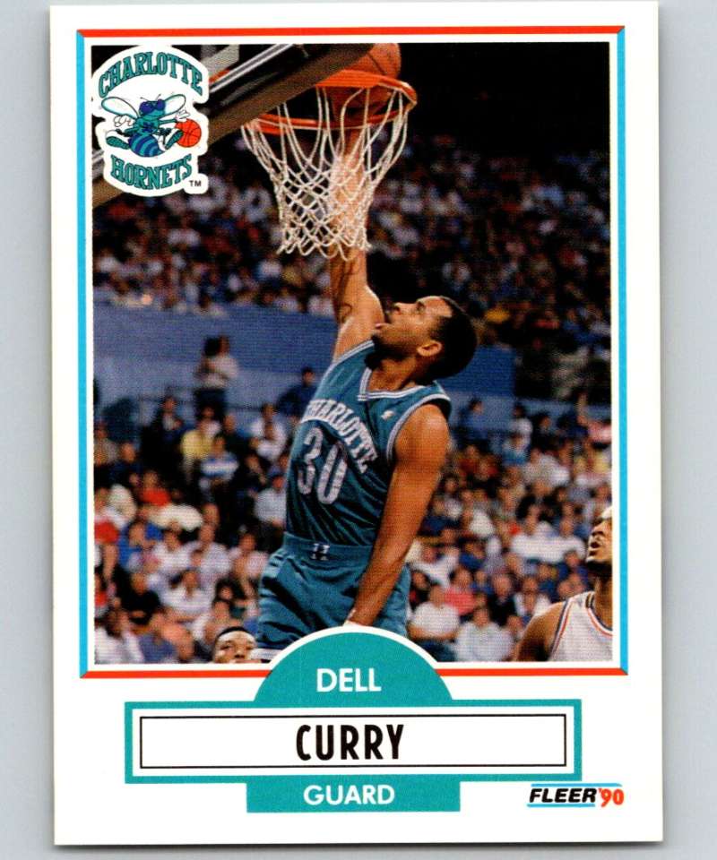 1990-91 Fleer #18 Dell Curry Hornets NBA Basketball