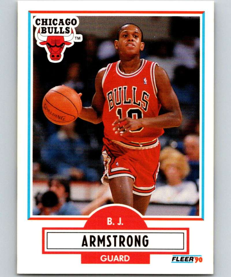 1990-91 Fleer #22 B.J. Armstrong RC Rookie Bulls NBA Basketball