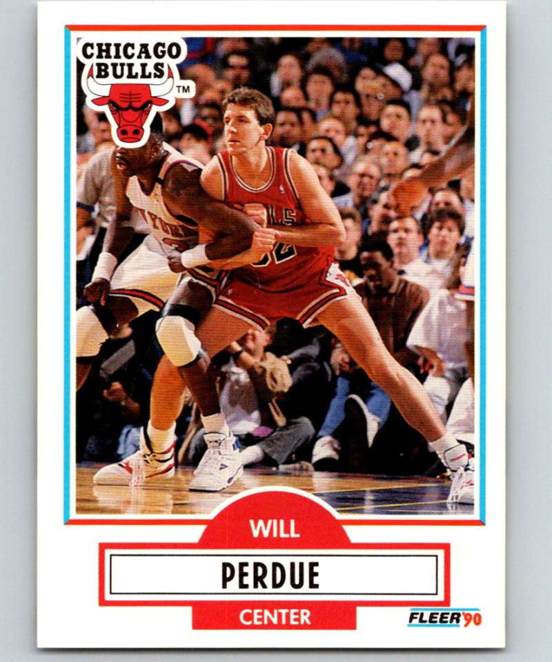 1990-91 Fleer #29 Will Perdue Bulls NBA Basketball