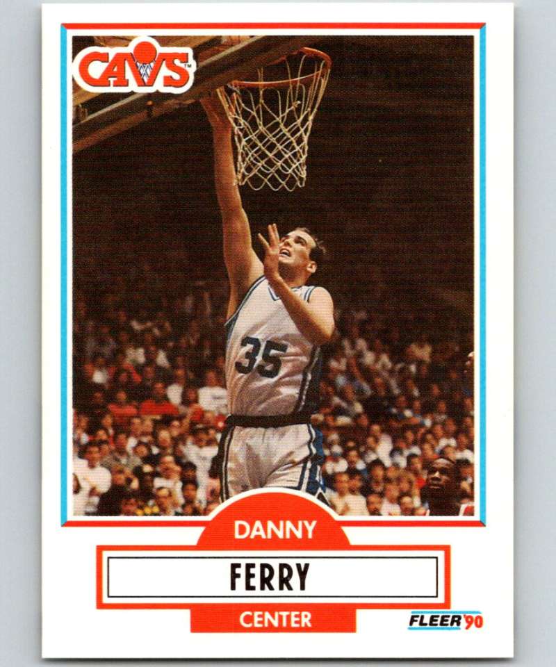1990-91 Fleer #33 Danny Ferry RC Rookie Cavaliers NBA Basketball Image 1