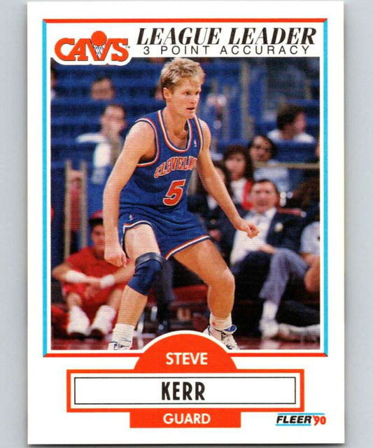1990-91 Fleer #34 Steve Kerr Cavaliers NBA Basketball Image 1