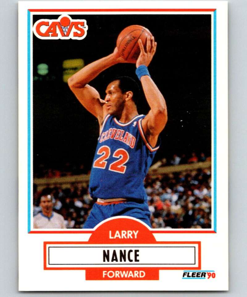 1990-91 Fleer #35 Larry Nance Cavaliers NBA Basketball Image 1