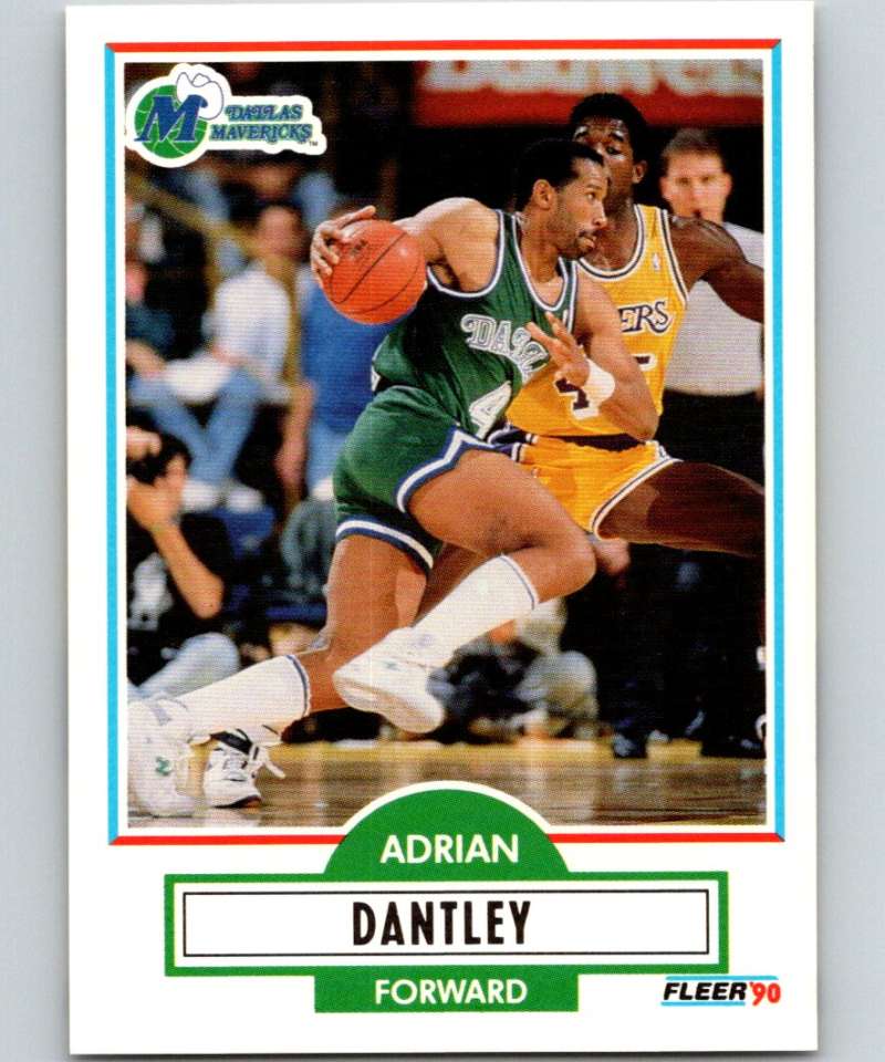1990-91 Fleer #39 Adrian Dantley Mavericks  NBA Basketball Image 1