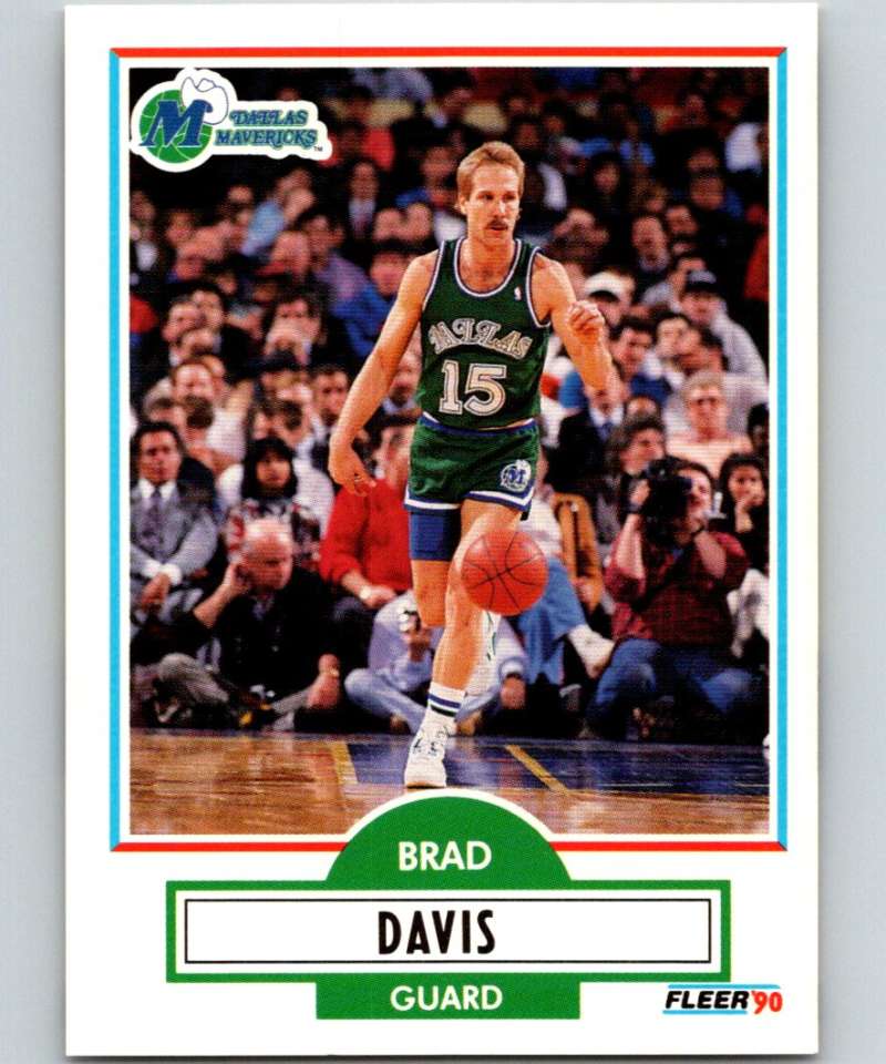 1990-91 Fleer #40 Brad Davis Mavericks NBA Basketball Image 1