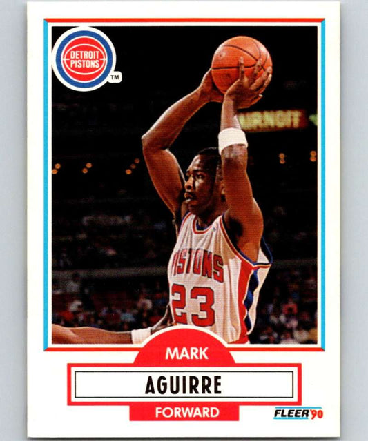 1990-91 Fleer #54 Mark Aguirre Pistons NBA Basketball Image 1