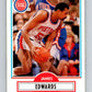 1990-91 Fleer #56 James Edwards Pistons NBA Basketball
