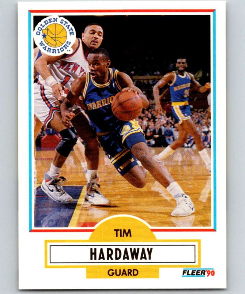 1990-91 Fleer #63 Tim Hardaway RC Rookie Warriors NBA Basketball