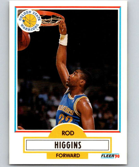 1990-91 Fleer #64 Rod Higgins Warriors NBA Basketball Image 1