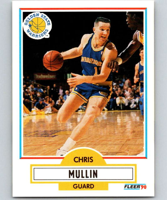 1990-91 Fleer #66 Chris Mullin Warriors NBA Basketball Image 1