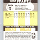 1990-91 Fleer #72 Vernon Maxwell Rockets NBA Basketball Image 2