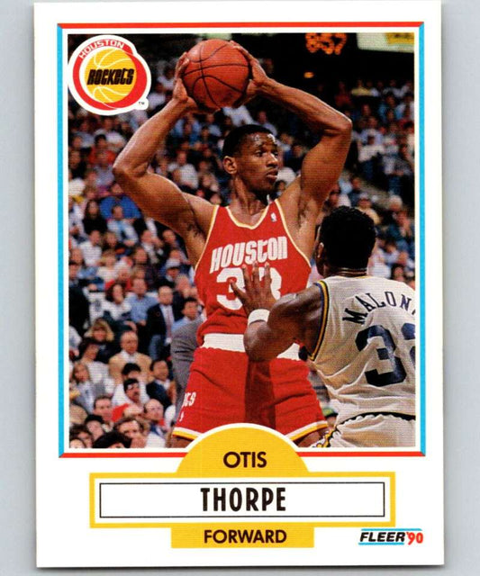 1990-91 Fleer #74 Otis Thorpe Rockets NBA Basketball Image 1