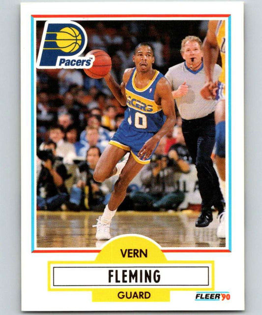 1990-91 Fleer #76 Vern Fleming Pacers NBA Basketball Image 1