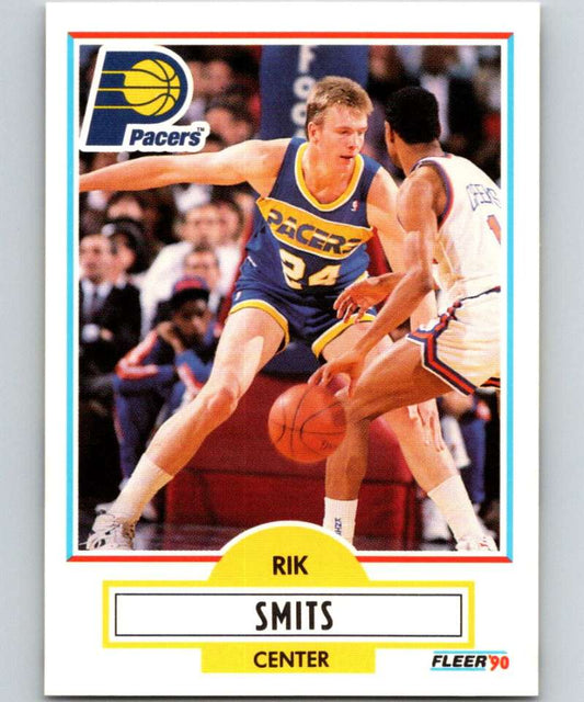 1990-91 Fleer #82 Rik Smits Pacers NBA Basketball Image 1