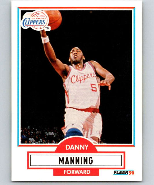 1990-91 Fleer #87 Danny Manning Clippers NBA Basketball Image 1
