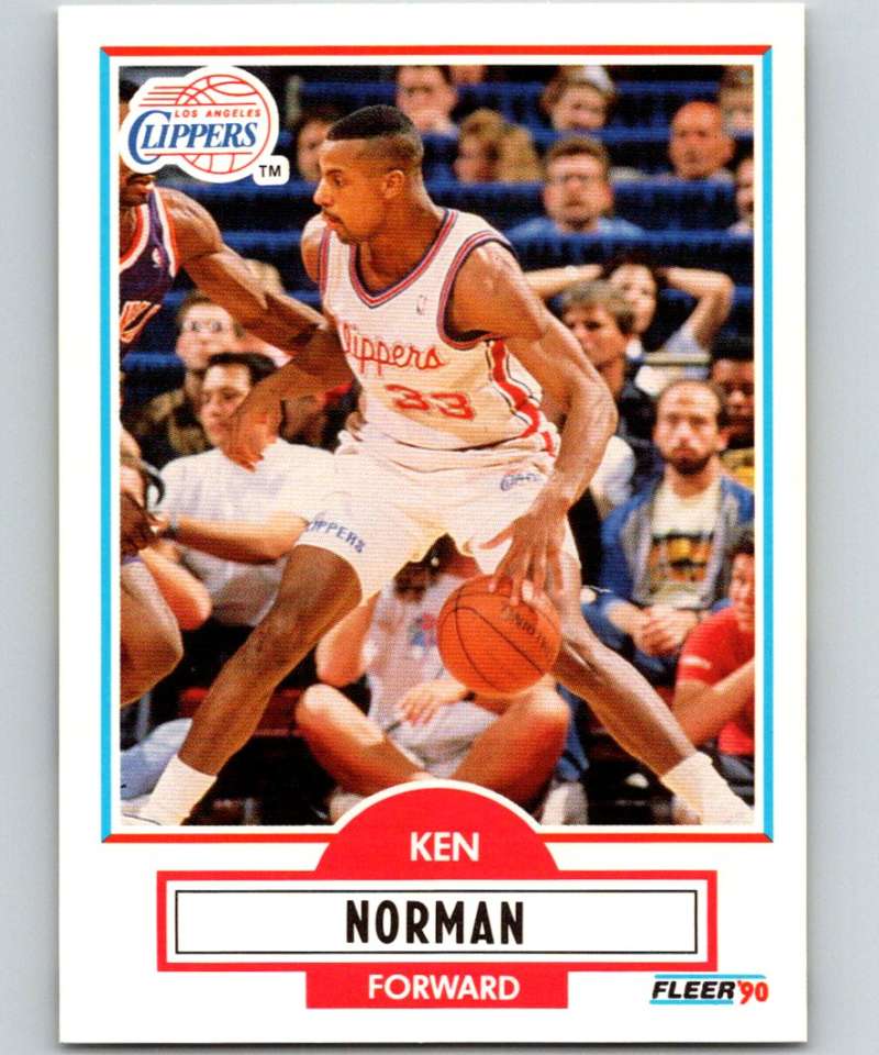 1990-91 Fleer #88 Ken Norman Clippers NBA Basketball Image 1