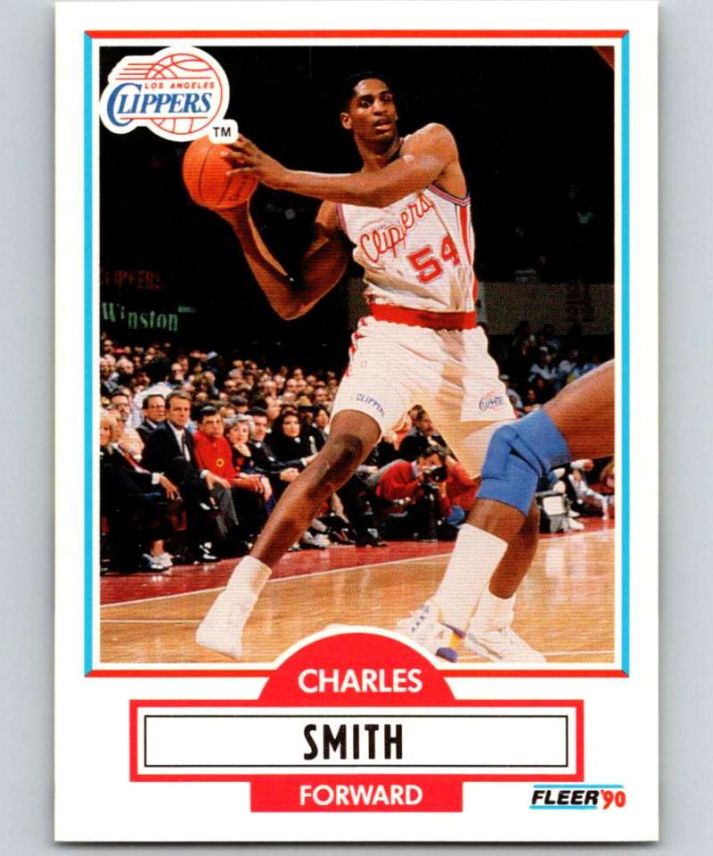1990-91 Fleer #89 Charles Smith Clippers NBA Basketball Image 1