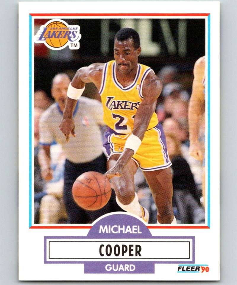 199091 Fleer 90 Michael Cooper Lakers NBA Basketball Hockey Card