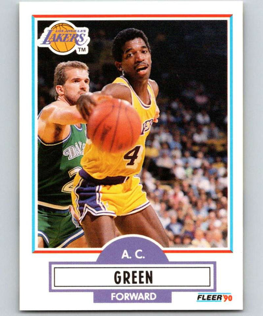 1990-91 Fleer #92 A.C. Green Lakers NBA Basketball Image 1