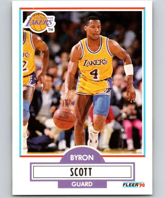 1990-91 Fleer #94 Byron Scott Lakers NBA Basketball Image 1