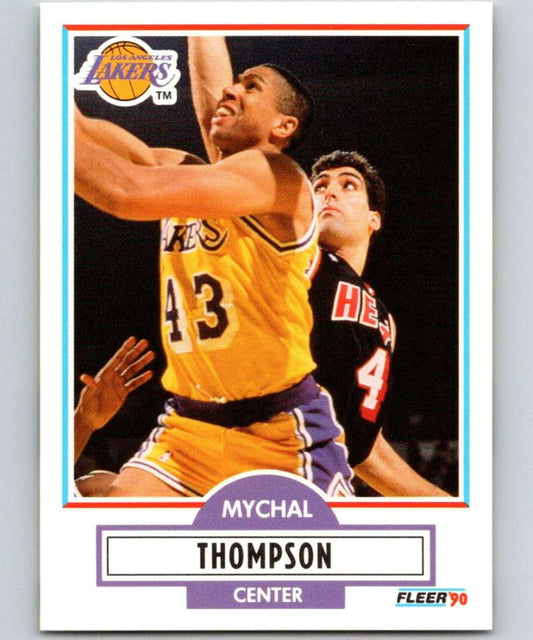 1990-91 Fleer #95 Mychal Thompson Lakers UER NBA Basketball Image 1