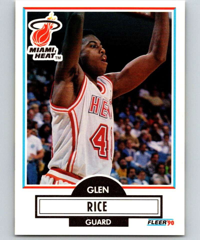 1990-91 Fleer #101 Glen Rice RC Rookie Heat NBA Basketball Image 1