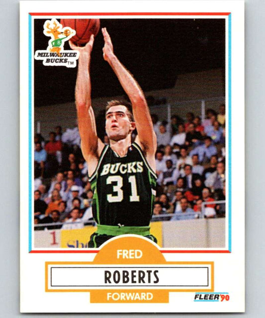 1990-91 Fleer #108 Fred Roberts Bucks NBA Basketball Image 1
