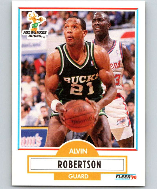 1990-91 Fleer #109 Alvin Robertson Bucks NBA Basketball Image 1