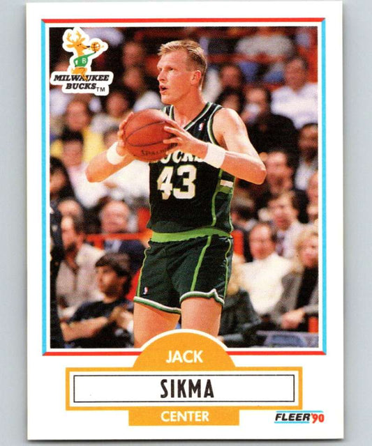 1990-91 Fleer #110 Jack Sikma Bucks NBA Basketball Image 1