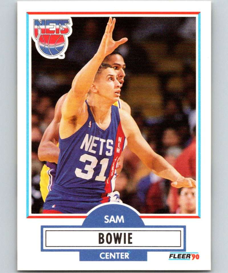 1990-91 Fleer #118 Sam Bowie NJ Nets NBA Basketball Image 1
