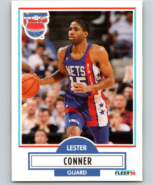 1990-91 Fleer #119 Lester Conner NJ Nets NBA Basketball Image 1
