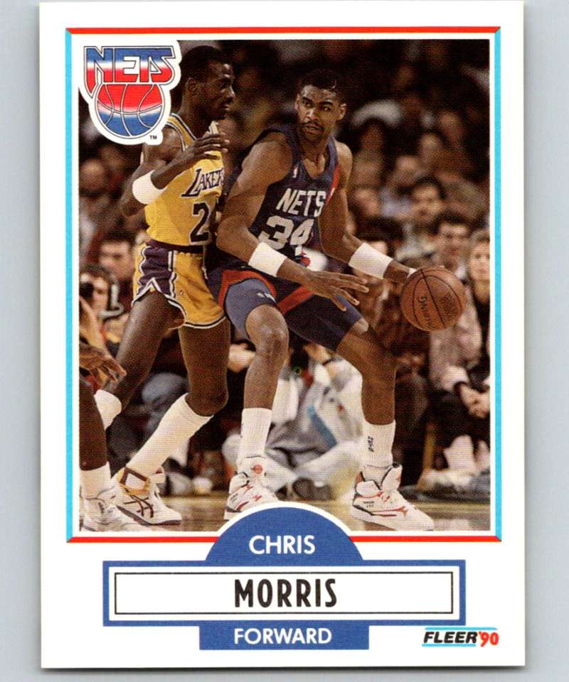 1990-91 Fleer #121 Chris Morris NJ Nets NBA Basketball Image 1