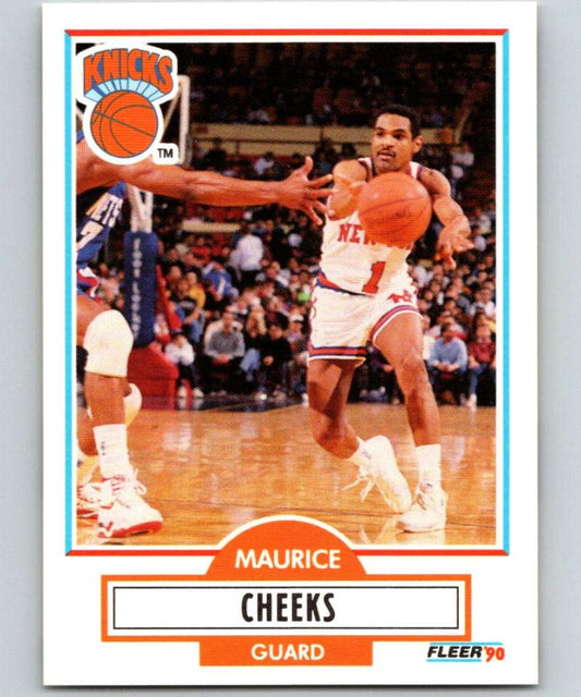 1990-91 Fleer #124 Maurice Cheeks Knicks NBA Basketball Image 1
