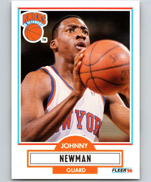 1990-91 Fleer #127 Johnny Newman Knicks  NBA Basketball Image 1
