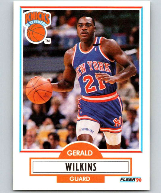 1990-91 Fleer #131 Gerald Wilkins Knicks NBA Basketball Image 1