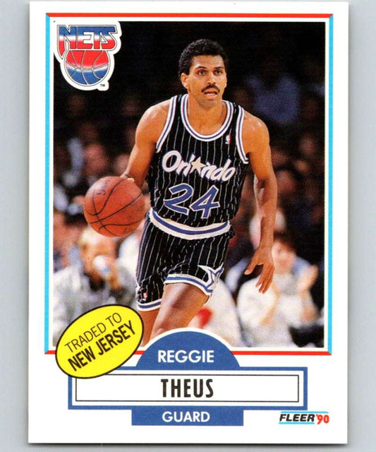1990-91 Fleer #136 Reggie Theus NJ Nets NBA Basketball Image 1