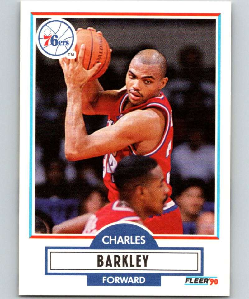1990-91 Fleer #139 Charles Barkley 76ers NBA Basketball Image 1
