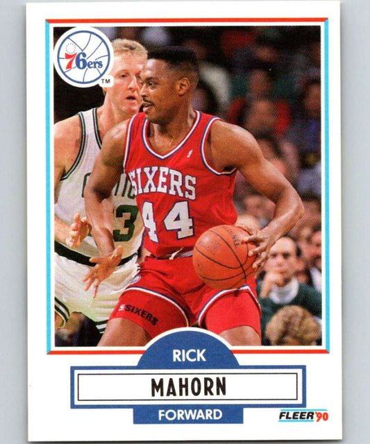 1990-91 Fleer #144 Rick Mahorn 76ers NBA Basketball Image 1