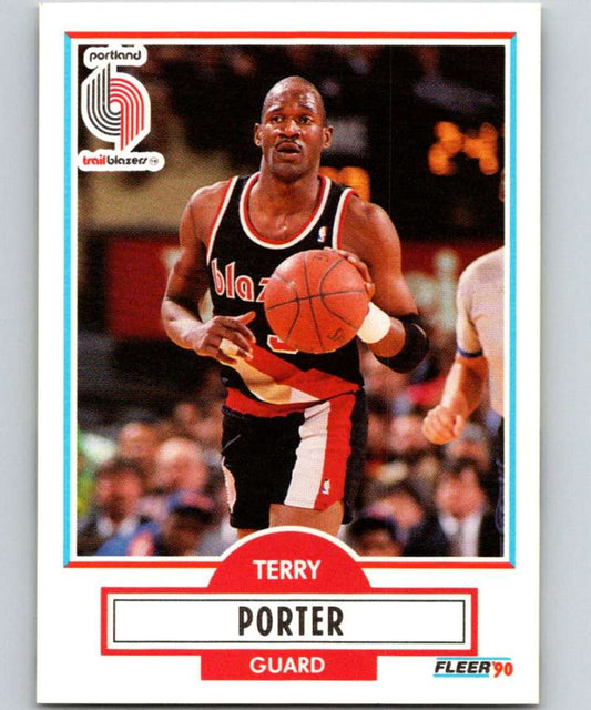 1990-91 Fleer #158 Terry Porter Blazers NBA Basketball Image 1