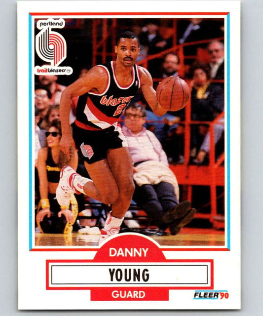 1990-91 Fleer #161 Danny Young Blazers NBA Basketball Image 1