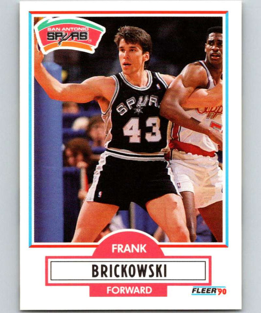 1990-91 Fleer #169 Frank Brickowski Spurs NBA Basketball Image 1
