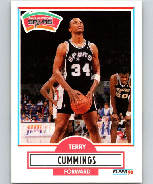 1990-91 Fleer #170 Terry Cummings Spurs NBA Basketball