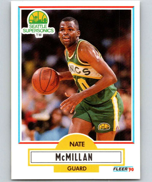 1990-91 Fleer #181 Nate McMillan NBA Basketball Image 1