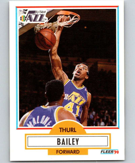 1990-91 Fleer #182 Thurl Bailey Jazz NBA Basketball Image 1