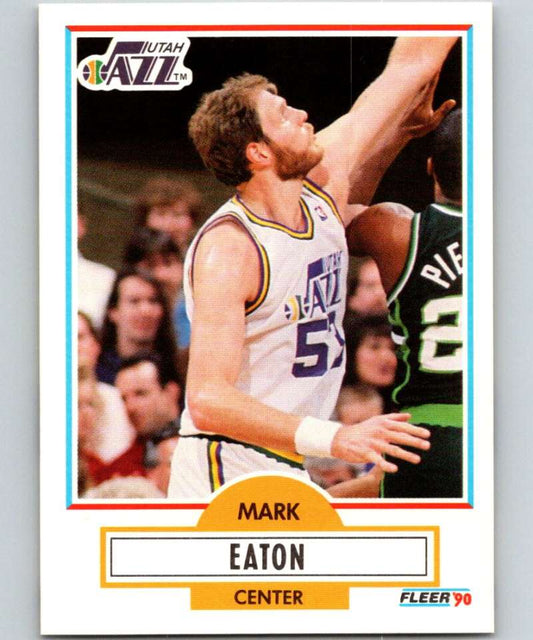 1990-91 Fleer #184 Mark Eaton Jazz NBA Basketball Image 1