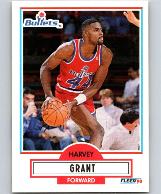 1990-91 Fleer #192 Harvey Grant Bullets NBA Basketball Image 1