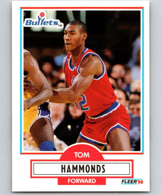 1990-91 Fleer #193 Tom Hammonds RC Rookie Bullets NBA Basketball Image 1
