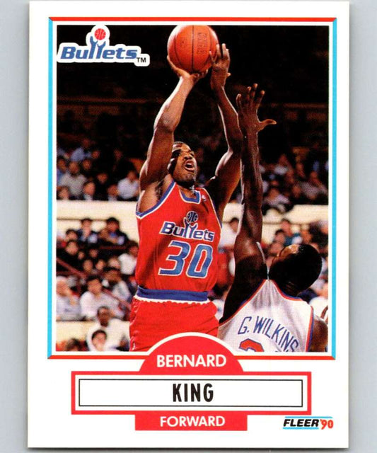 1990-91 Fleer #194 Bernard King Bullets NBA Basketball Image 1