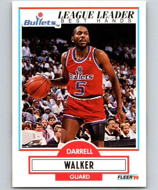 1990-91 Fleer #196 Darrell Walker Bullets NBA Basketball Image 1